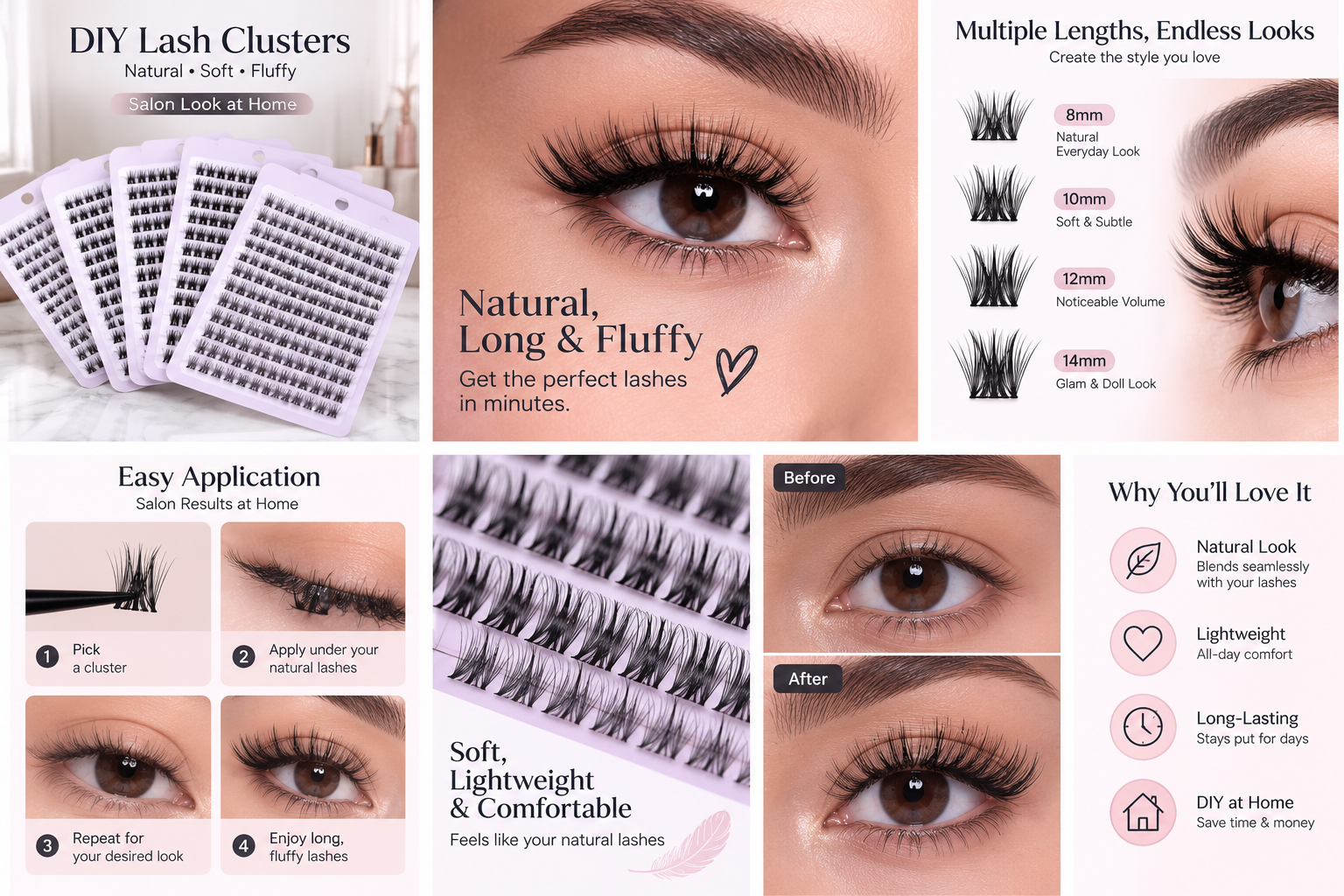 Natural Volume Faux Eyelashes